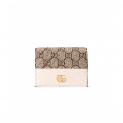GUCCI GG MARMONT BI-COLOUR CARD CASE WALLET ‎65861017WAG9096 (11*8.5*3cm)